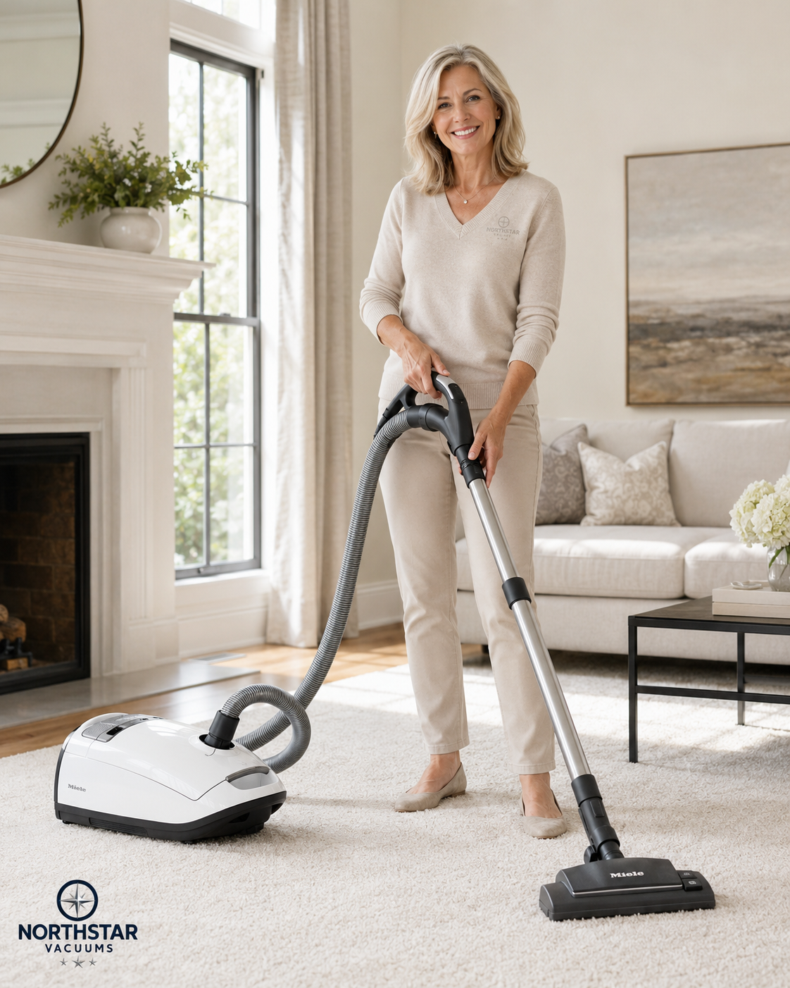 Miele Classic C1 Cat & Dog PowerLine Canister Vacuum Cleaner - SBBN0 Lotus White