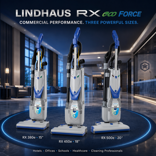 Lindhaus RX HEPA Eco Force 500E Commercial Upright Vacuum Cleaner