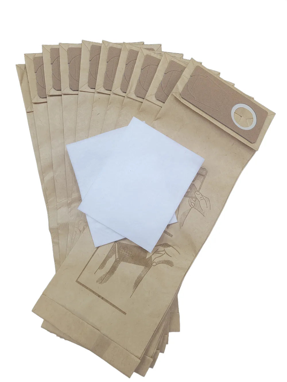 Lindhaus Type PH4 / L4 Vacuum Bags for RX Eco-Force & Healthcare Pro Uprights – 030610019 (10 Pack with 2 Micro-Filters)