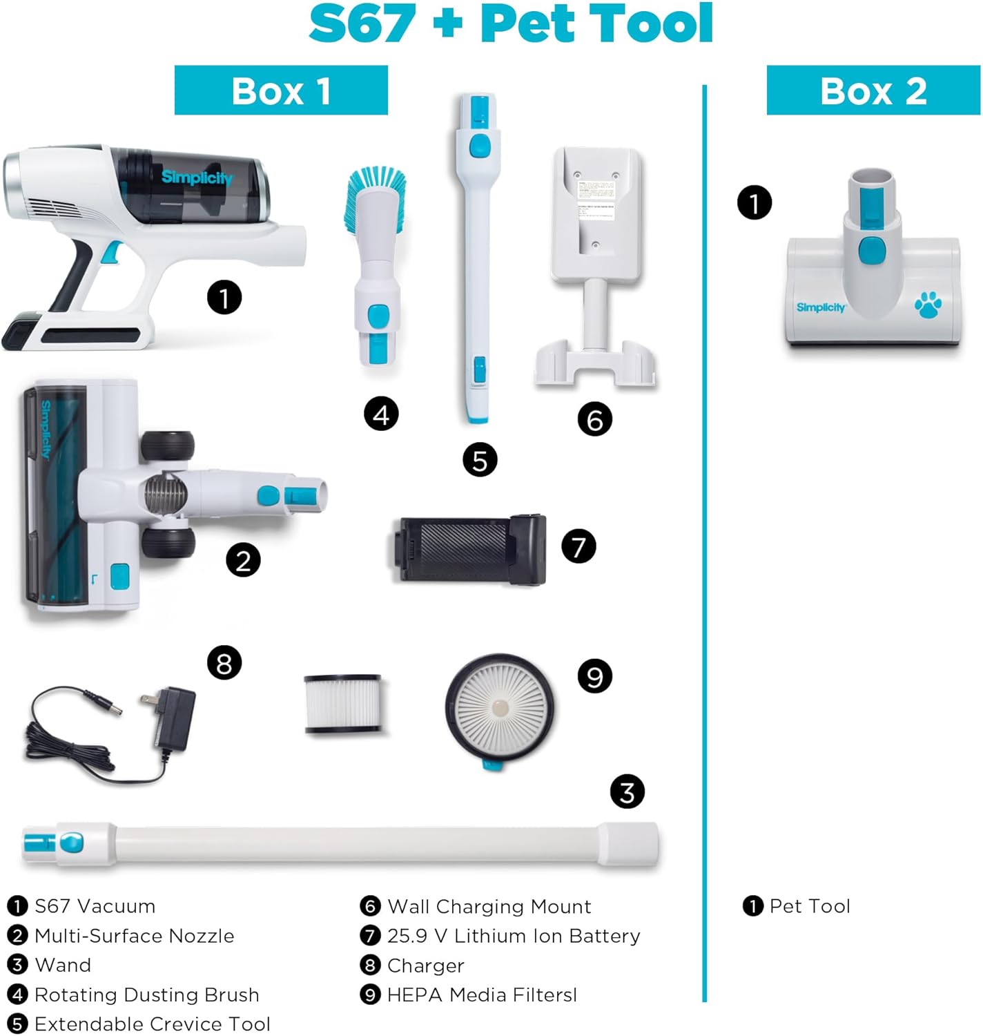 Simplicity S67 Cordless Stick Vacuum