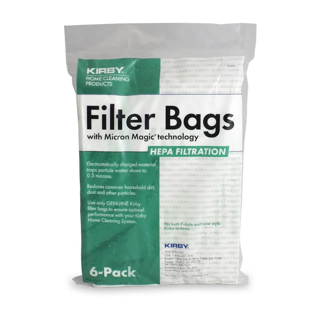 Kirby Micro Allergen Plus HEPA filter bags with Micron Magic technology, 6-pack