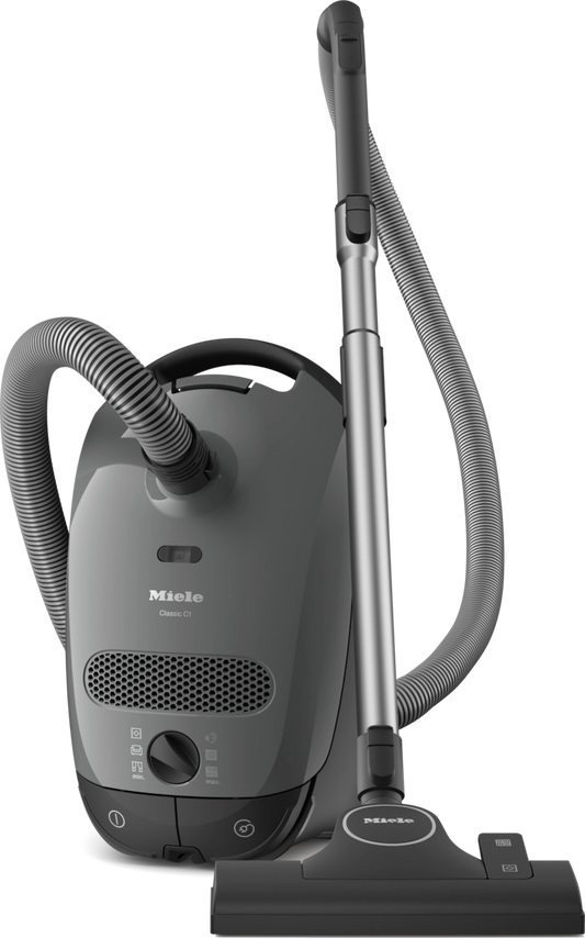 Miele Classic C1 Pure Suction PowerLine Canister Vacuum Cleaner - SBAN0 Graphite Grey